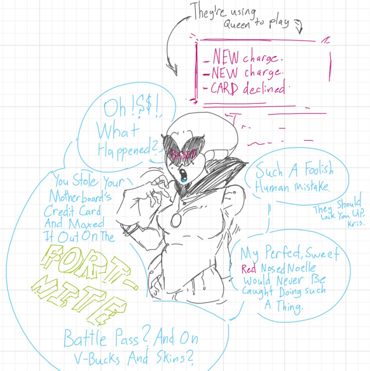 _jAnIdiot's tweet image. #Queen #deltarune
