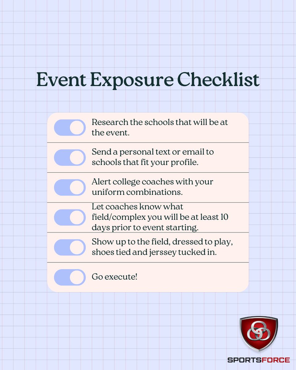 CoachSkinner11's tweet image. Prior to an event, polish your skills, create a standout profile, prepare mentally, and ensure you're ready as a whole. Need help on choosing the best event for you? Schedule a consultation with us here:
calendly.com/sportsforcetea…
⚾️🏆 #BaseballShowcase #PlayerDevelopment