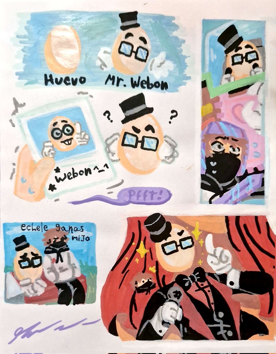 maria_crossover's tweet image. Originalmente iba a dibujar un huevo y me acordé de Mr. Webon de #WebonesShow jajaja. Primera vez que le hago un #fanart con los marcadores acrílicos &lt;33
#mrwebon #aquino #aquinoby2002 #webonesxminecraft