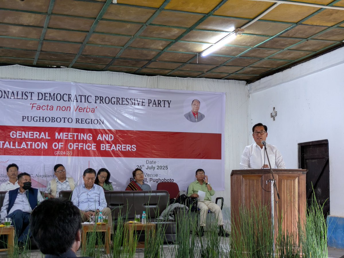 NDPP Pughoboto (@ndpppughoboto) on Twitter photo The NDPP Pughoboto Region conducted an installation programme for its newly appointed office bearers for the tenure 2024–2027 at RD Hall, Pughoboto. The event was graced by <a href="/KtSukhalu/">KT Sukhalu</a>, Advisor LMCP & MLA region incharge as the special guest. (1/3 The NDPP Pughoboto Region conducted an installation programme for its newly appointed office bearers for the tenure 2024–2027 at RD Hall, Pughoboto. The event was graced by <a href="/KtSukhalu/">KT Sukhalu</a>, Advisor LMCP & MLA region incharge as the special guest. (1/3
