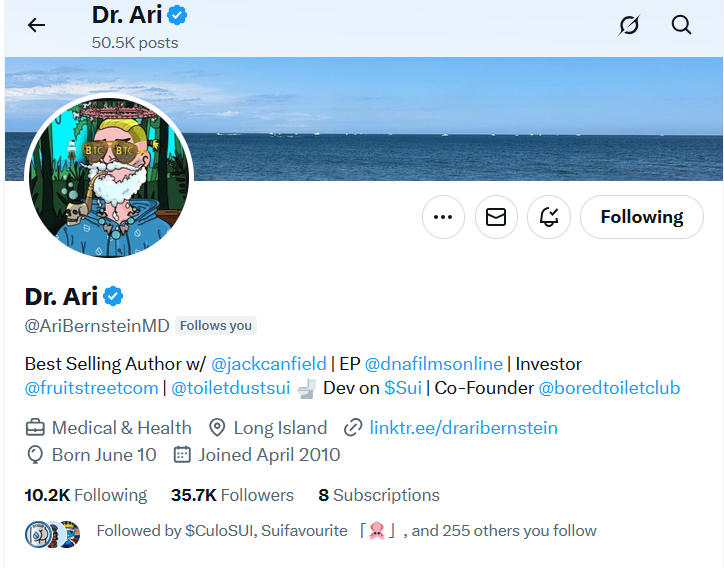 inyaSamuel1's tweet image. THE LEGENDARY @AriBernsteinMD JUST GAVE ME A FOLLOW BACK.
THANK YOU SO MUCH LEGEND FOR THE FOLLOW BACK.
A SUPER EXCITED AND PUMPED THIS MORNING.