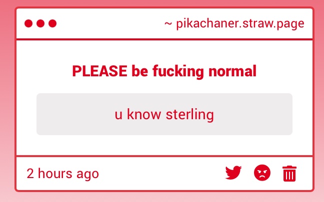 Pikachaner's tweet image. nah idk sterling