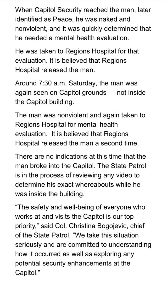 lizcollin's tweet photo. UPDATE: Man now in jail who showed up at the State Capitol twice with a warrant. 

Dominic Peace was arrested just before 7:30 tonight- after showing up on the Capitol grounds for a third time. https://t.co/uY5BlvZgSe
