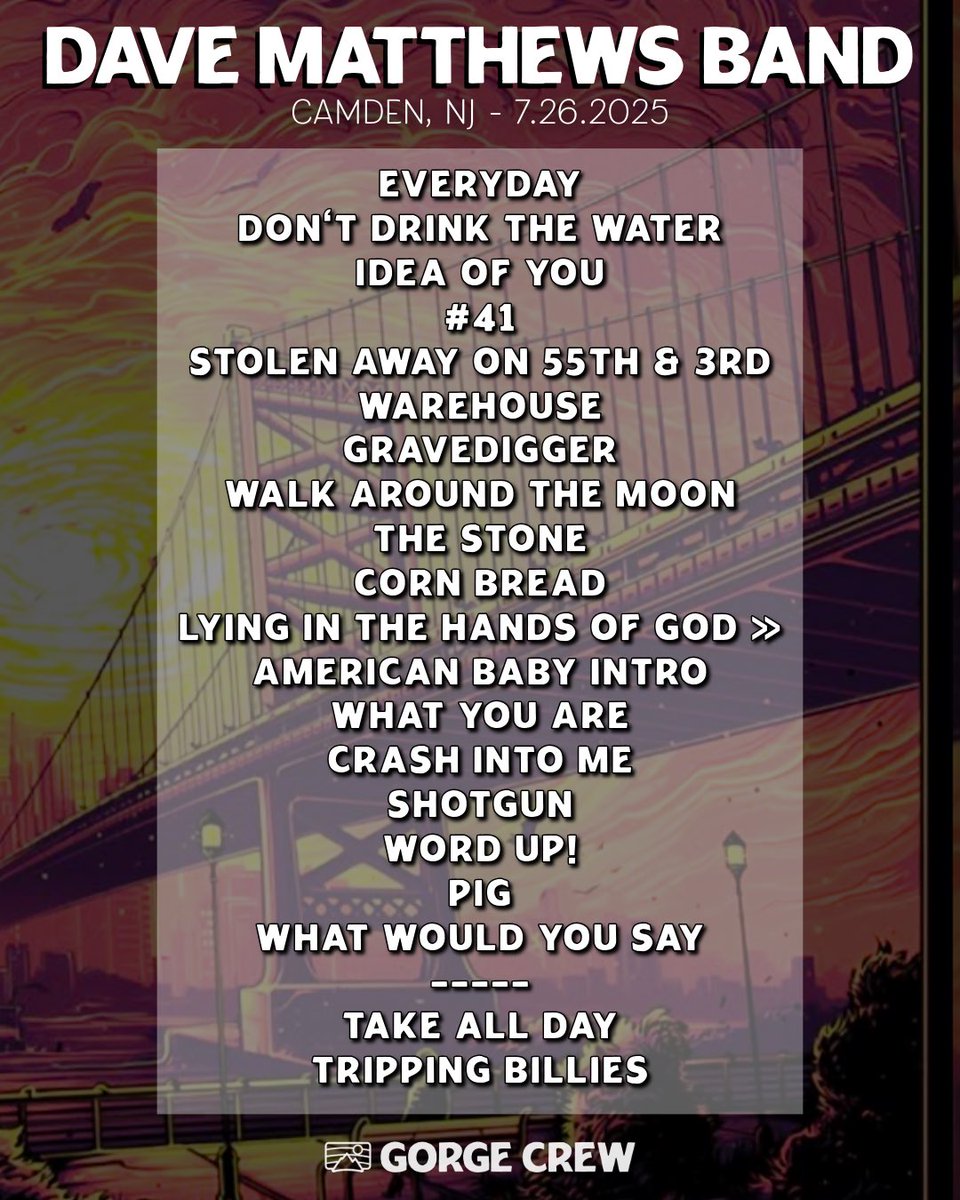 DMBGorgeCrew's tweet image. Camden N2!
#dmb #davematthewsband #davematthews #dmbgorgecrew #dmbgc #gorgecrew