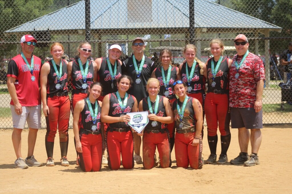After a grueling battle in the heat Lady Reds 18u ended their season, and softball journey, in a 2nd place finish at the <a href="/Softball_WS/">Softball World Series</a>. It was a perfect last hurrah for a unique, talented &amp; cohesive group of athletes, families &amp; coaches. ❤️
#FinalStopRedsFarewellTour
#RedsOn3