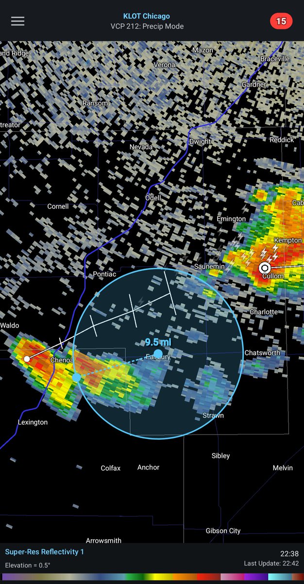 Luck running out at #FALS. Heavy rain developing west of the track and moving in. Lightning is a significant risk. #ilwx