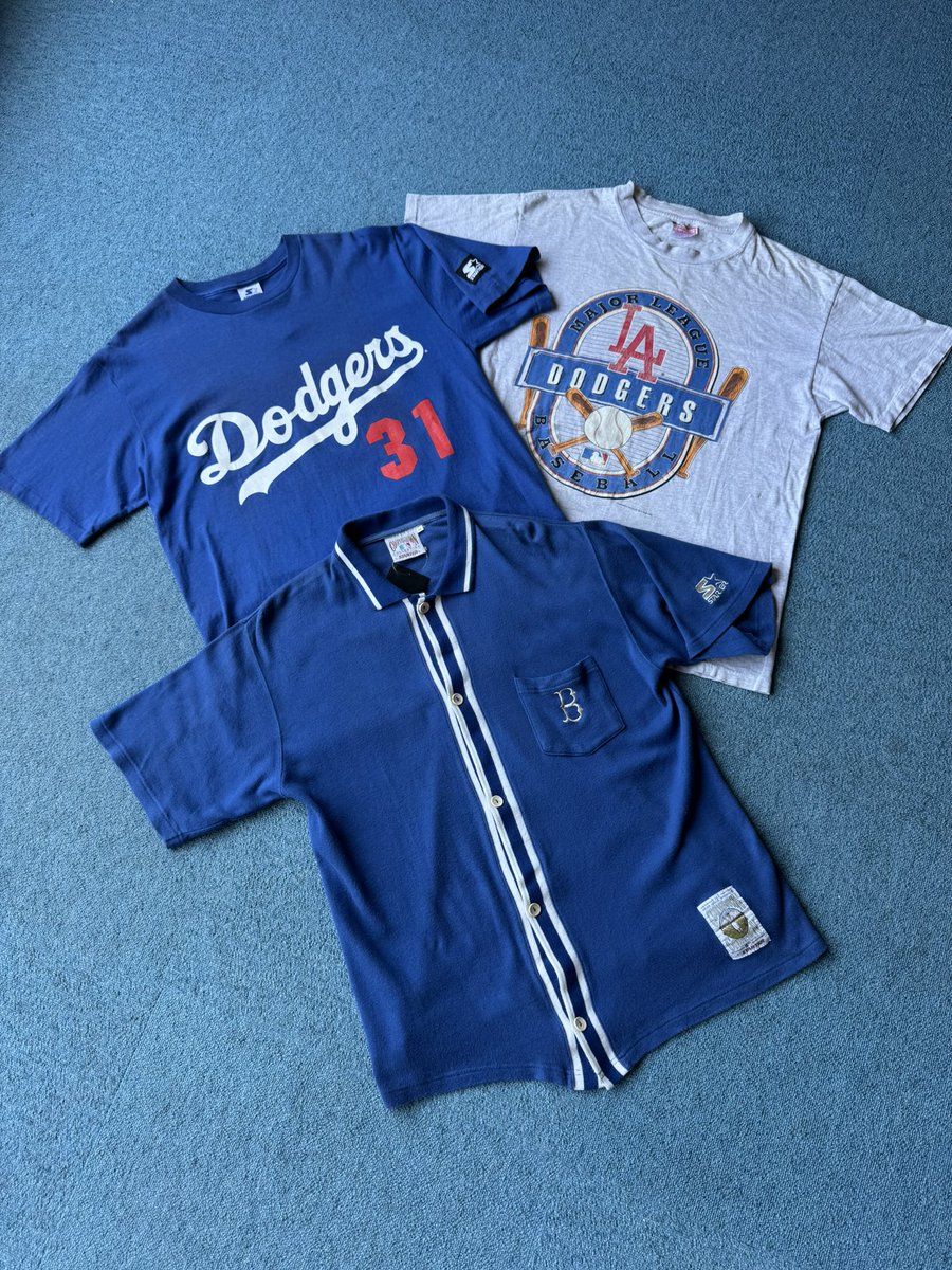 mirage029's tweet image. .
.
" Dodgers " ⚾️
.
Los Angeles & Brooklyn❤️🔥
.
No.31 PIAZZA STARTER x MLB 1994⚾️🏷️🆕
.
人気のドジャースのアイテムの中でも、
希少なブルックリン時代のベースボールシャツや、
90sのグッドデザインなTシャツも入ってます🙌
.
是非チェックして下さい✅
.
大洗シーサイドステーション2階
Mirage
