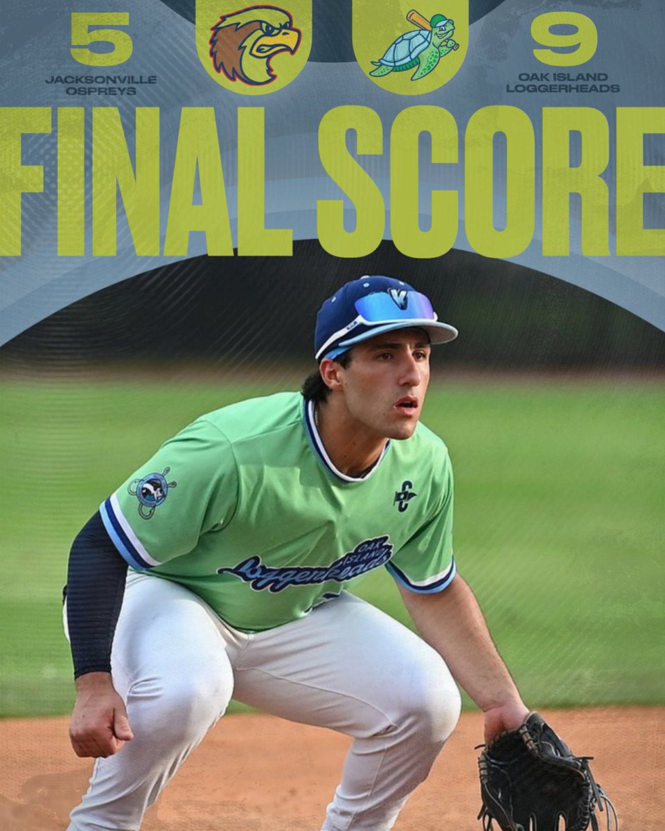ONSLBaseball's tweet image. 🐢 3 GAMES 3 WINS 1 TITLE 🐢

The Oak Island Loggerheads win 3 games in 4 days, finishing it off with a 9-5 victory over the Jacksonville Ospreys to win the Coastal Division Championship. They will advance to play the Tarboro River Bandits. 

#ThisIsONSL