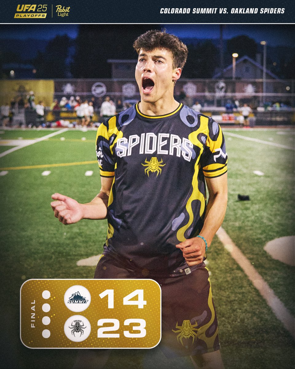 Oakland locks up their first playoff win since 2015 🕸️

Spiders will play the Shred in Salt Lake for the West Division crown