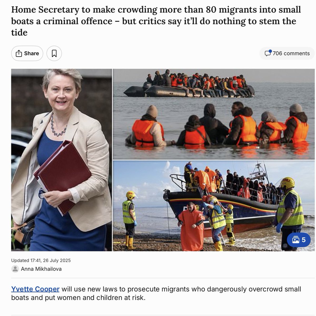 Charlesvoicema1's tweet image. What planet is this woman on?
What the hell difference is this going to make? How will she know who organised the crossing?
Say, how about making things easier and just stopping all the bloody boats?