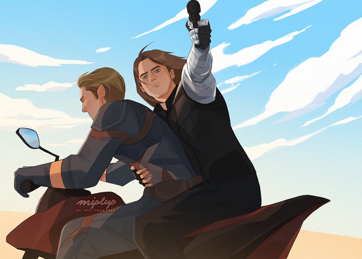 _miplup's tweet image. some kind of post-winter soldier/civil war canon divergence situation 🫡 #stucky #stevebucky