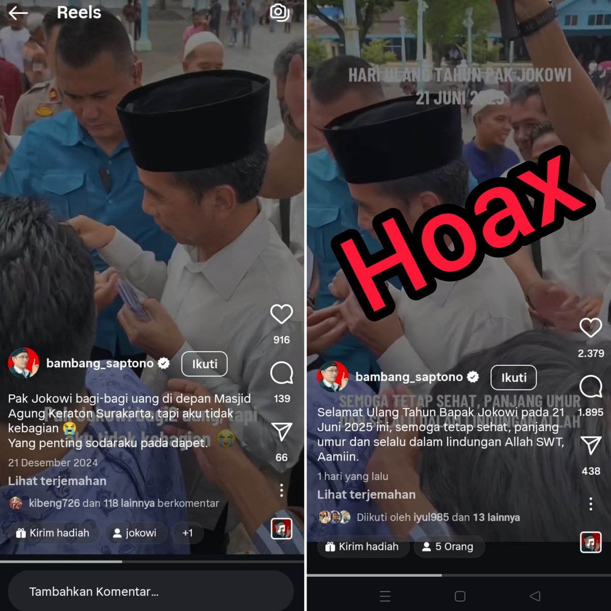 Anak ogi (@anak__ogi) on Twitter photo Buzzer tukang hoax itu, satu kelompok dgn <a href="/Lembayung071/">Bunda CNHYE</a> dkk. Kerjaannya posting video Jokowi yg lama lalu dibikin narasi video baru. Buzzer tukang hoax itu, satu kelompok dgn <a href="/Lembayung071/">Bunda CNHYE</a> dkk. Kerjaannya posting video Jokowi yg lama lalu dibikin narasi video baru.