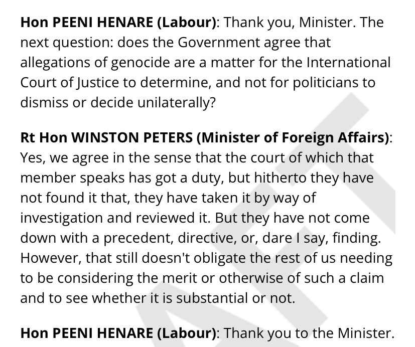 Labour appears to have a similar position to National on whether the most documented genocide in history is a genocide or not. They’re waiting on the ICJ - which already found plausible genocide in Jan 2024 - to complete their investigation. Utter cowardice.