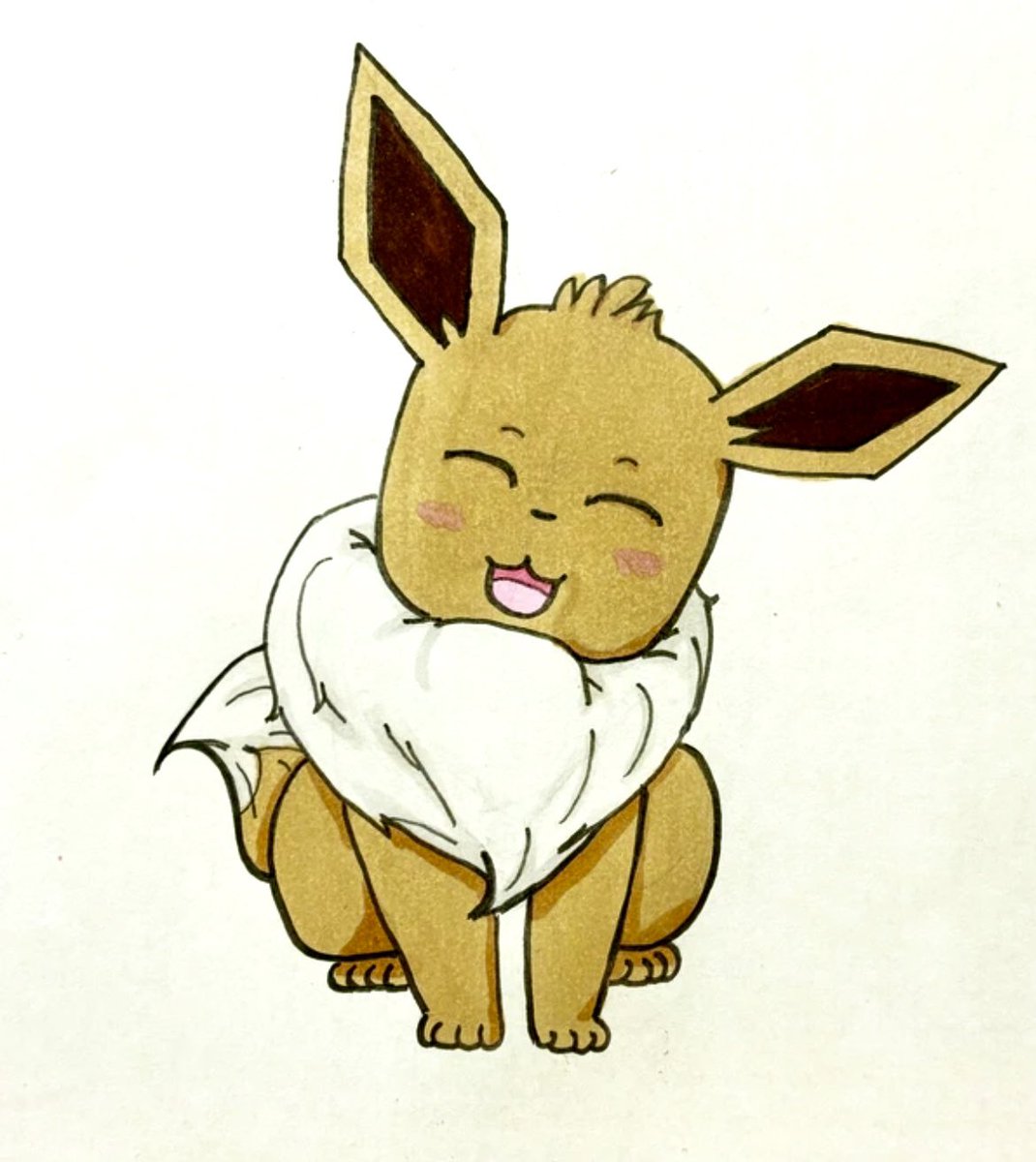 Shikinoart's tweet image. 「ブイ！」
＃イラスト 
＃ポケモン 
＃夏の創作クラスタフォロー祭り
