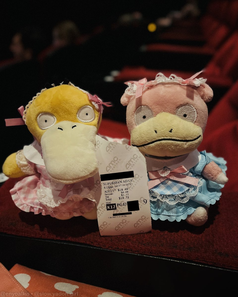 EnyoAlkis's tweet image. Reina and Psyduck came with me and my boyfriend to watch Superman in theaters!  🦸🏻‍♂️