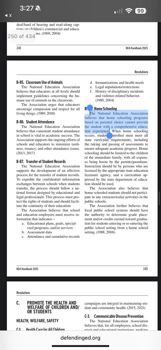 Awake_IL's tweet image. The teacher union known as the National Education Association @NEAToday says in their 2025 handbook "The NEA believes that home schooling programs based on parental choice cannot provide the student with a comprehensive education experience."
They directly support candidates for…