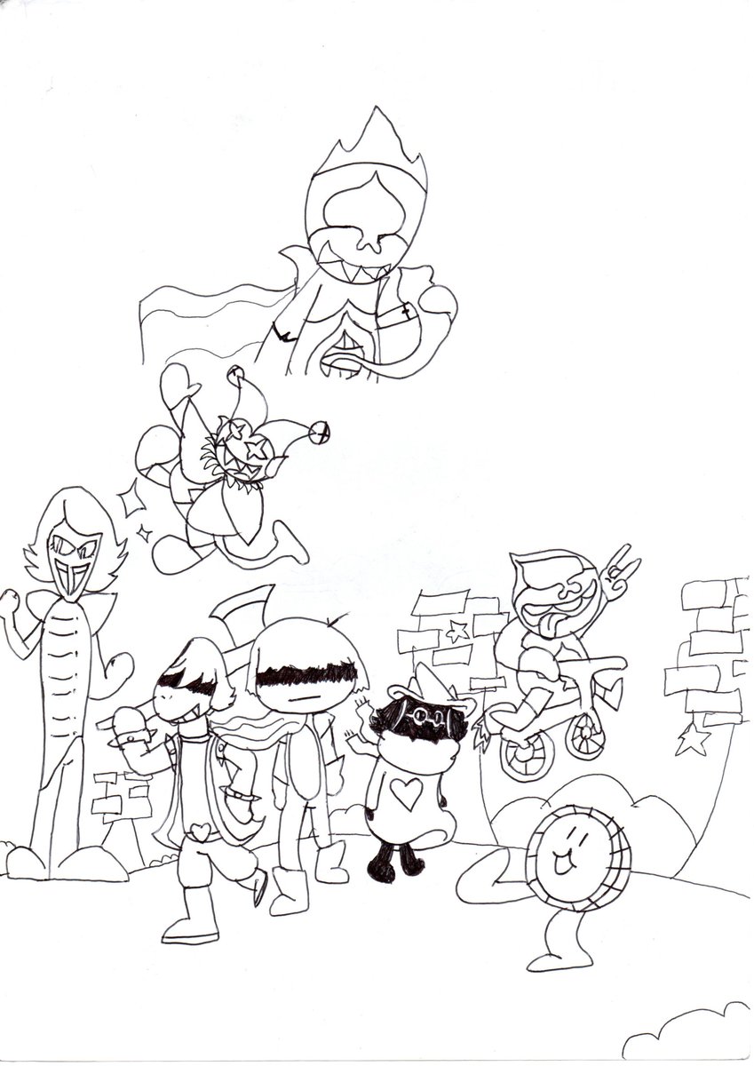 Marshadow_Slime's tweet image. Oh how I'll always love you deltarune fanart I made when I was 10...