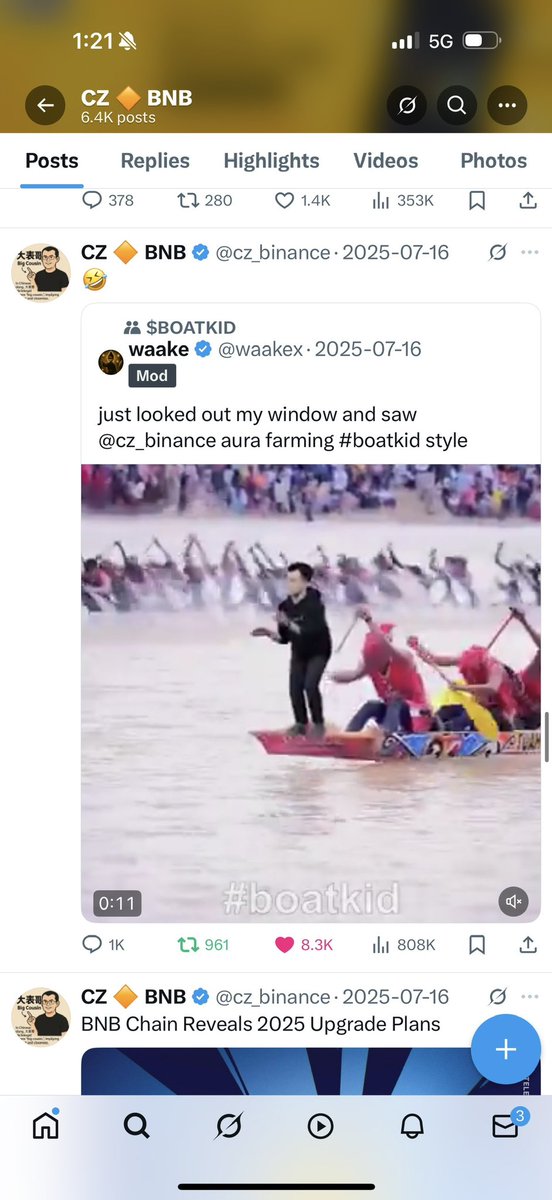 sovereignllama's tweet image. Make cz proud let’s row boatskis