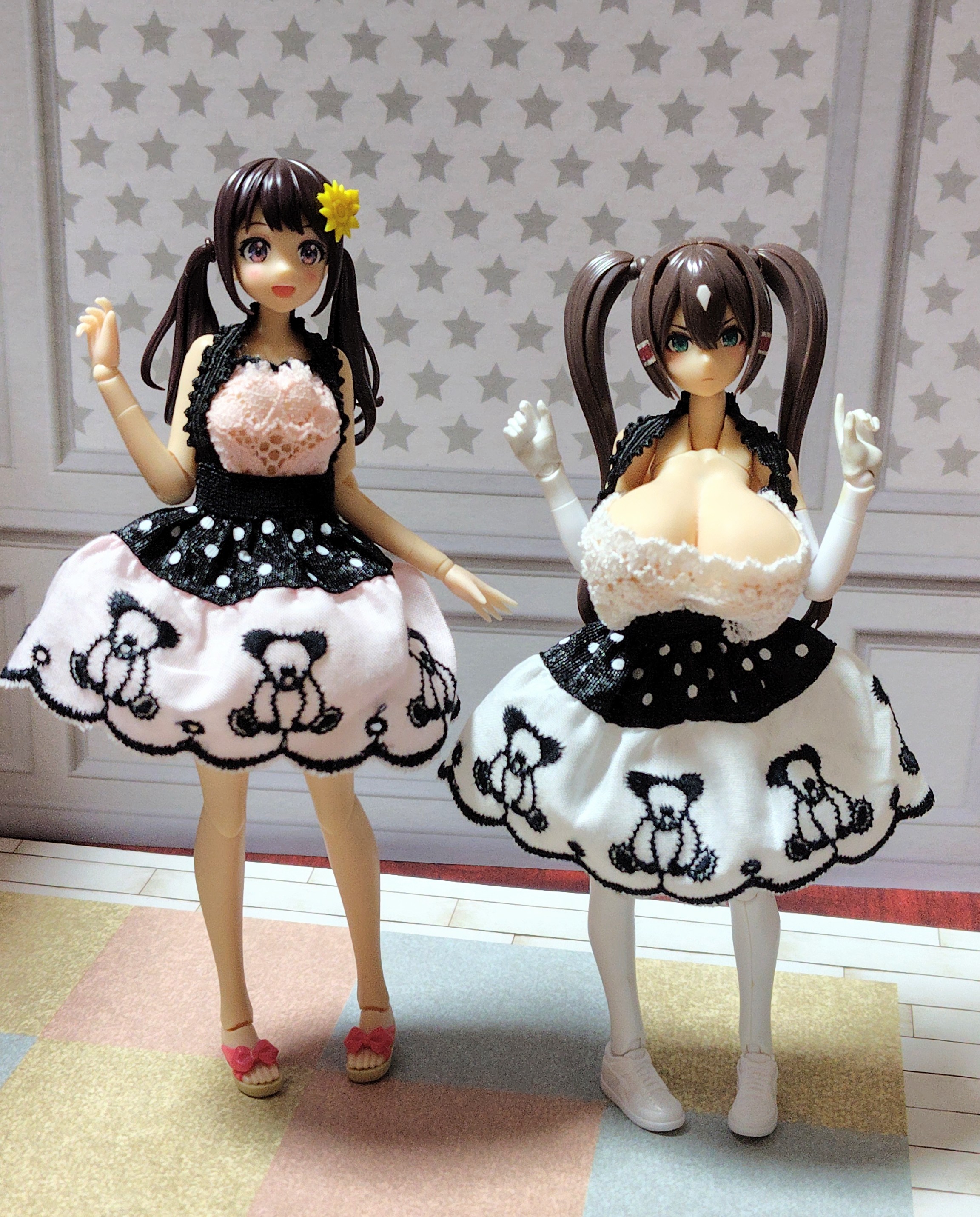 くまちゃん　オーダーアシメリップル浴衣 くまちゃん オーダーアシメリップル浴衣 ̣̥☆·͙̥‧‧̩̥·‧•̥̩̥͙‧·