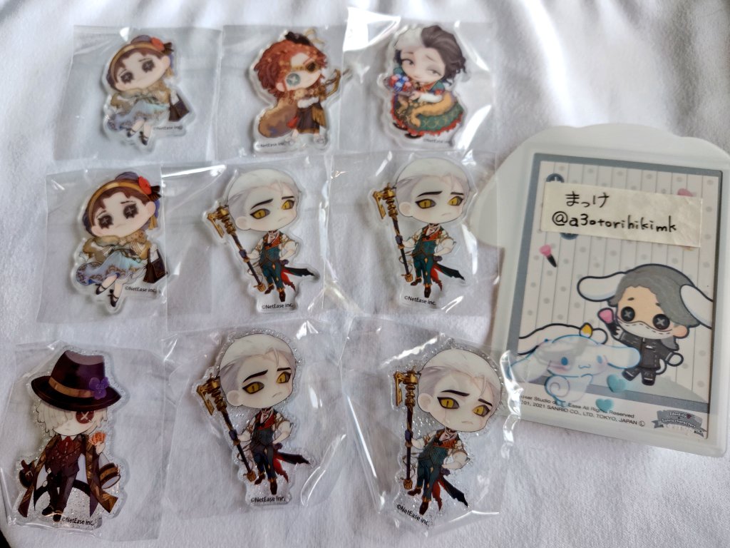 a3otorihikimk's tweet image. 第五人格 IdentityV 7周年オフラインイベント オフイベ DigDigSeven IJL 入場特典 チャージ マグネット
譲】 隠者 墓守 弓使い 医師 雑貨商
求】 納棺師
レア(下段3点)同士の交換希望です。
会場手渡し又は郵送交換希望です
検索からでもお気軽にお声掛けください