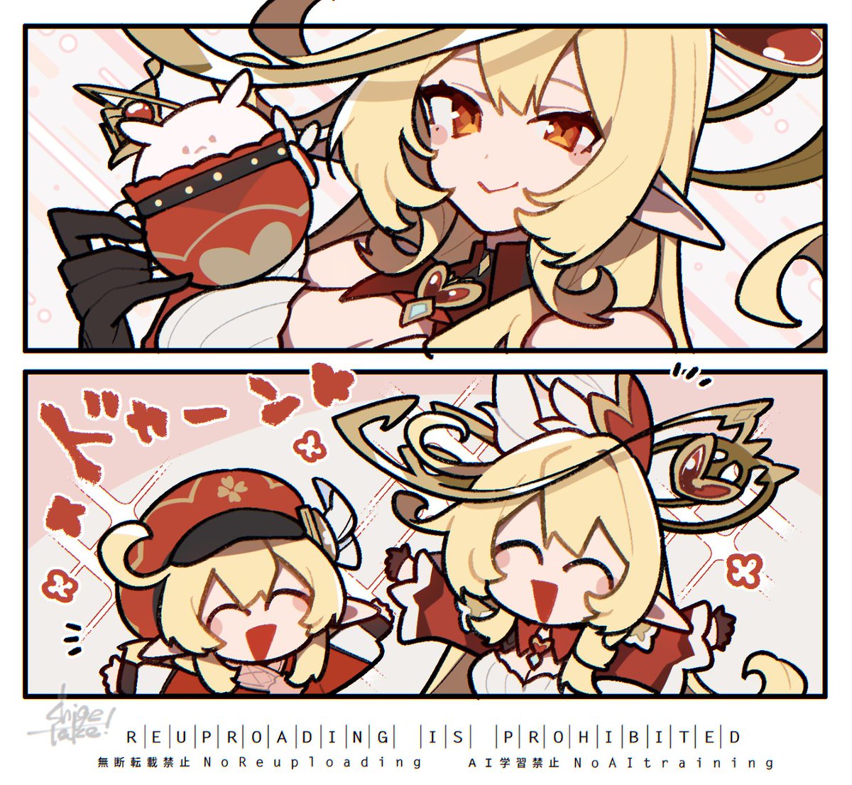 boooo_sa2's tweet image. rkgk アリスさんとクレーちゃん🍀そっくりな親子を並ばせたい