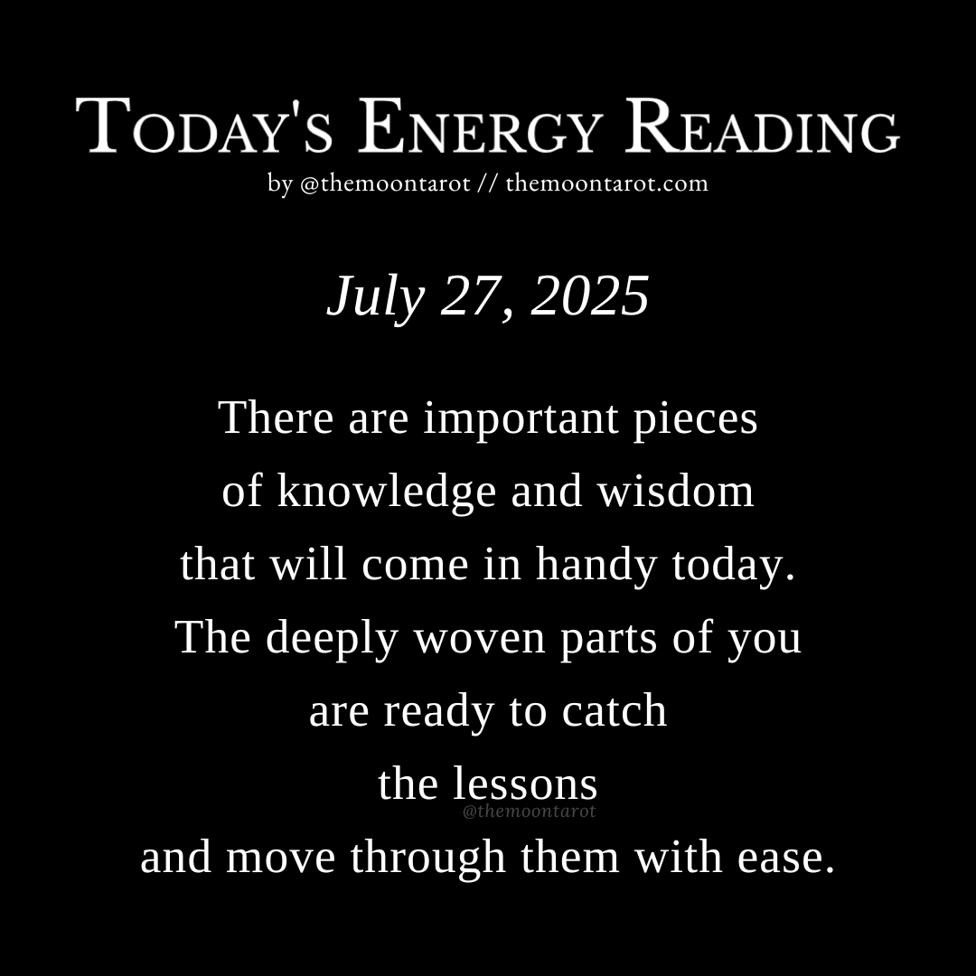 themoontarot_'s tweet image. Today&apos;s Energy Reading: July 27, 2025