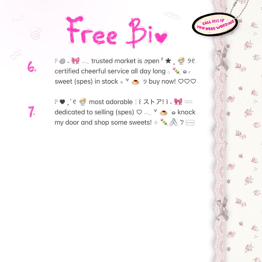 wordinh's tweet image. ⠀
⠀⠀⠀⠀𓏵 📞  help repost?  ⊹ 🍡 𓊇ྀི

⠀🎀  ..  GIVEAWAY ALERT  ♥︎____!%

'mlo, tman—tmun!  ✉️  ada 7 FREE bio wording dari kakak anon gemas yang bisa kamu bawa pulang  ..  ♡  cek tweet selanjutnya untuk rules yaa!  🍨  ayo ikutan, sweetlings!  🍮

t. #zonauang #zonaba