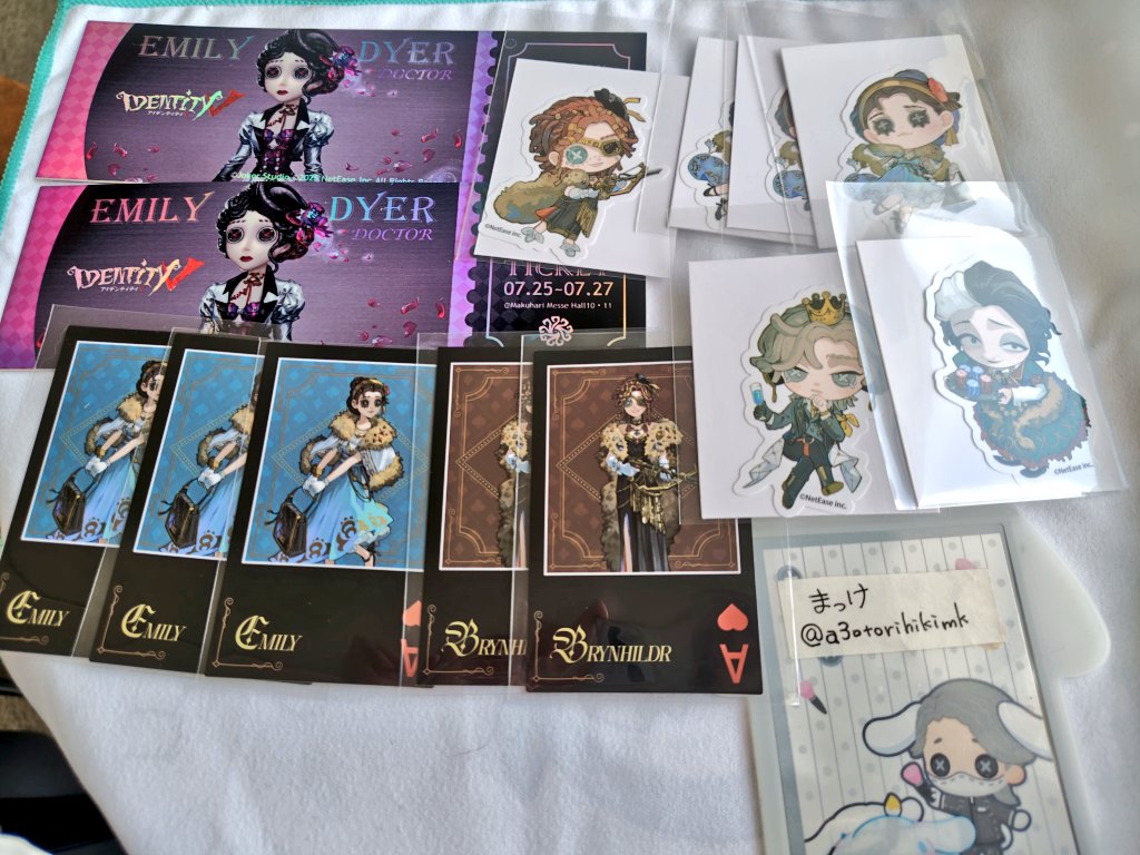 a3otorihikimk's tweet image. 第五人格 IdentityV 7周年オフラインイベント オフイベ DigDigSeven IJL 入場特典 チャージ ステッカー トレカ チケット
譲】 気象学者 弓使い 医師 雑貨商
求】 同異種 納棺師
医師、弓使いは定価+希望額で譲渡可能です
会場手渡し可能
お気軽にお声掛けください