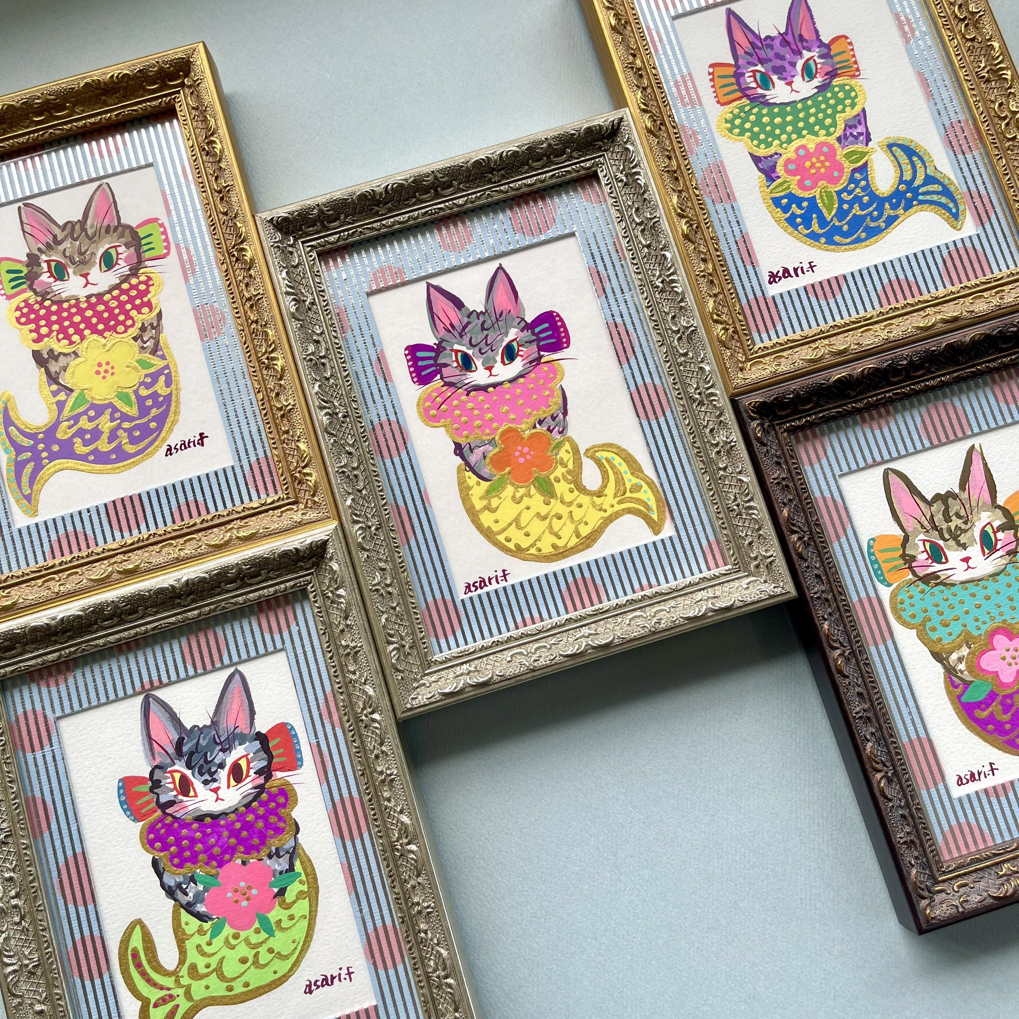 福嶋吾然有 My Guardian Cat 原画 福嶋吾然有@9月大阪個展 on X: 