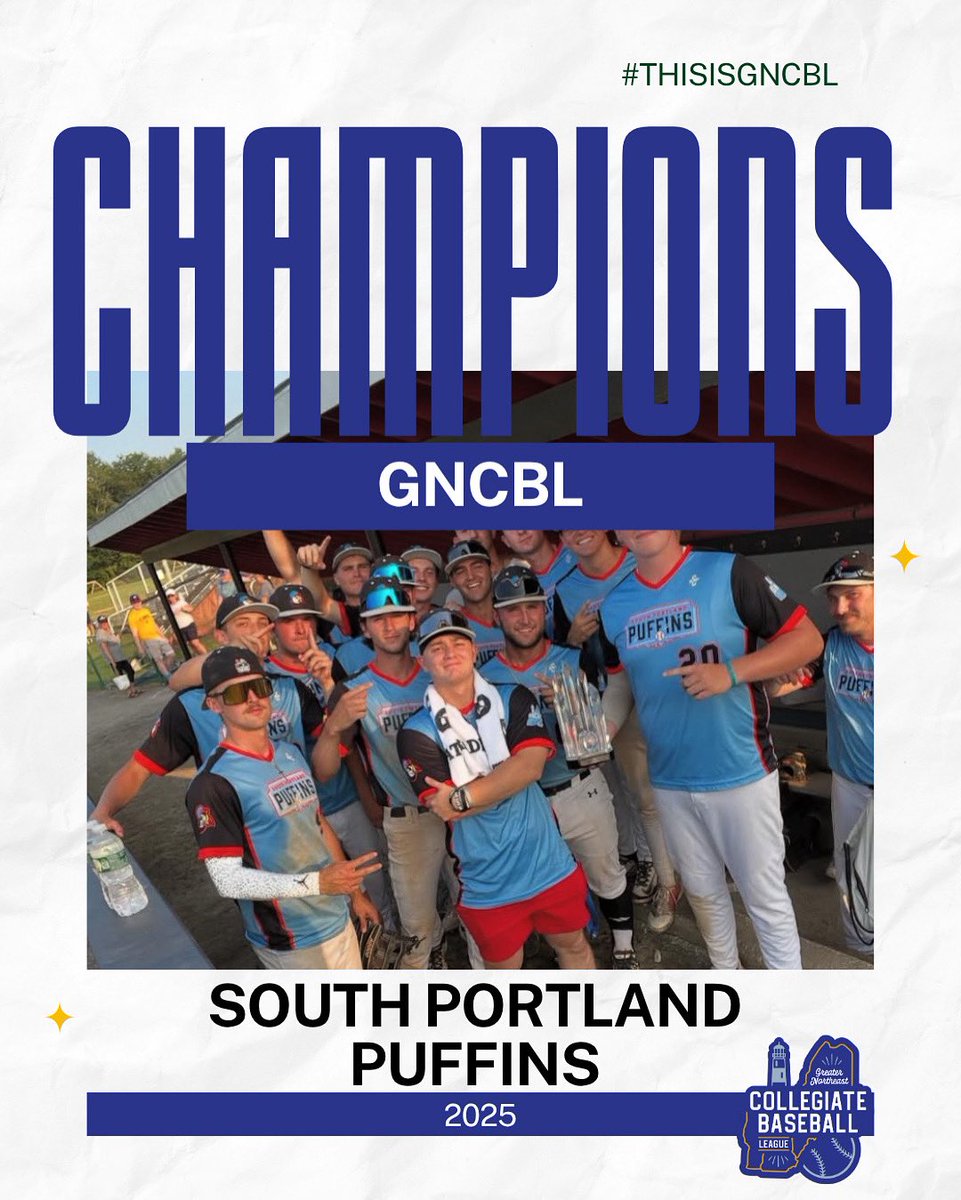 Your 2025 GNCBL Champions 🏆

South Portland Puffins 🐧

#ThisIsGNCBL #GNCBL #2025Champions