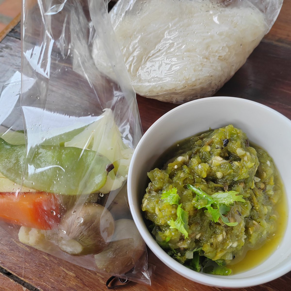 MNeeton's tweet image. 北タイ激ウマ朝食の蒸し野菜です。