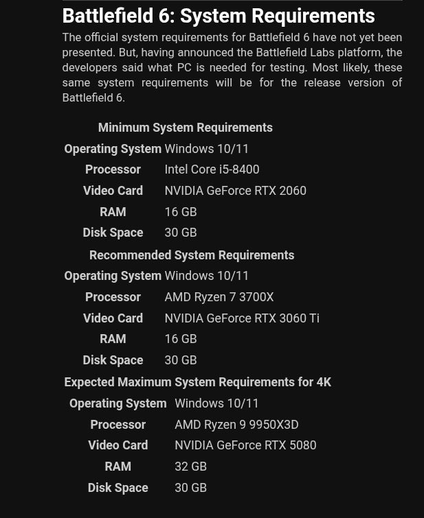 ezash's tweet image. Spek #BF6 astaga wkwkwk
Memang RAM 16GB udah bare minimum buat gaming modern ya, 16 is the new 8 back then wkwk