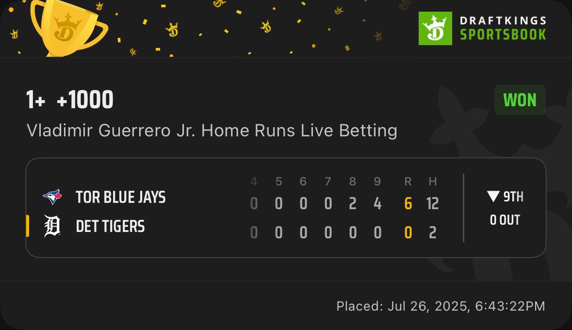 SynBets's tweet image. My favorite bet tonight was VLAD @ + 1000