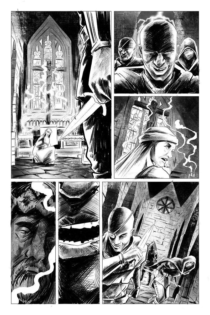 schiekapedia's tweet image. I don’t know who needs 3 pages of a #comic about Eleanor of Aquitaine holding her own against three hired assassins, but, here you are…
#art #artwork #artist #comics #comicbooks #makecomics #makingcomics #illustration #illustrator #history #comicart #hustle