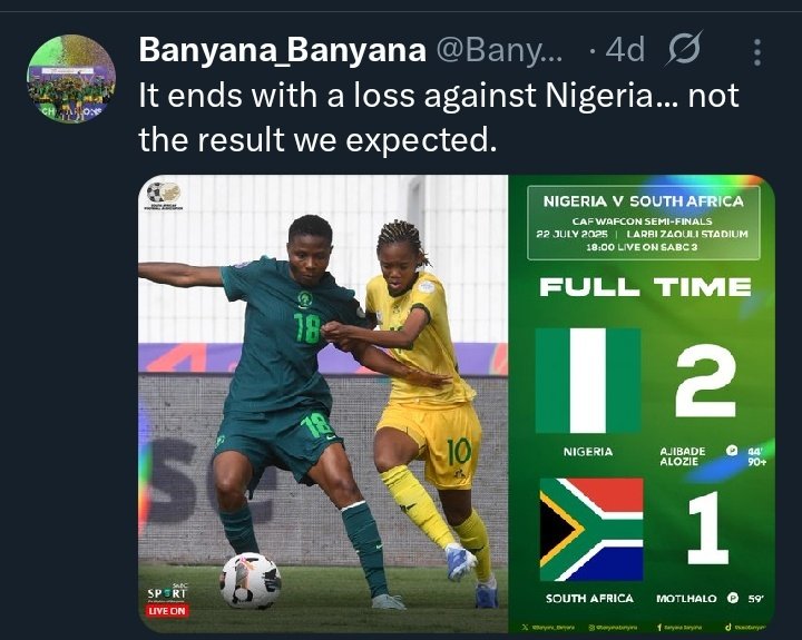 iamraybaba's tweet image. It's always not the result they expected,I wonder what result they were anticipating ππ
#WAFCON Esther okoronkwo Mission X champions of Africa Plumptre Ajibade Morocco Bayana Bayana