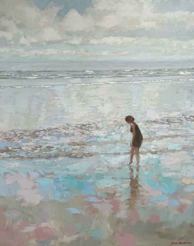 haruchonns's tweet image. James MacKeown(1961-)
フランス在住の画家

波打ち際の絵に惹かれて✨