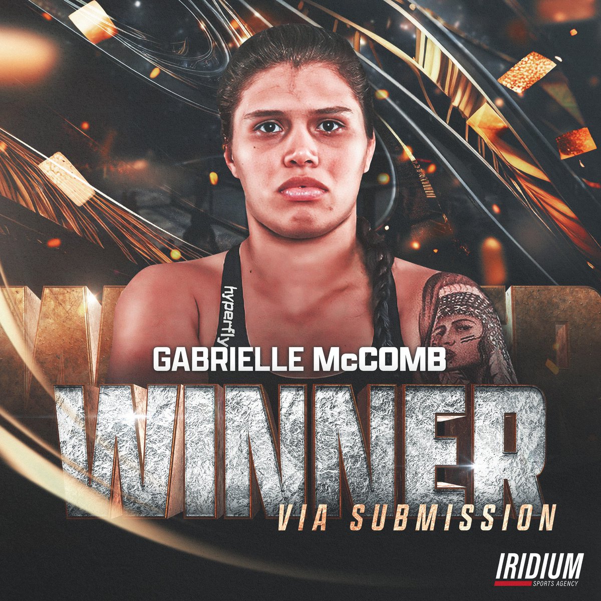 TeamIridiumISA's tweet image. 🚨 Unbeaten #TeamIridium ace Gabrielle McComb ups her record to 2-0 with her 2nd straight stoppage victory at @LFAfighting 👏🏼 #TheDarkside