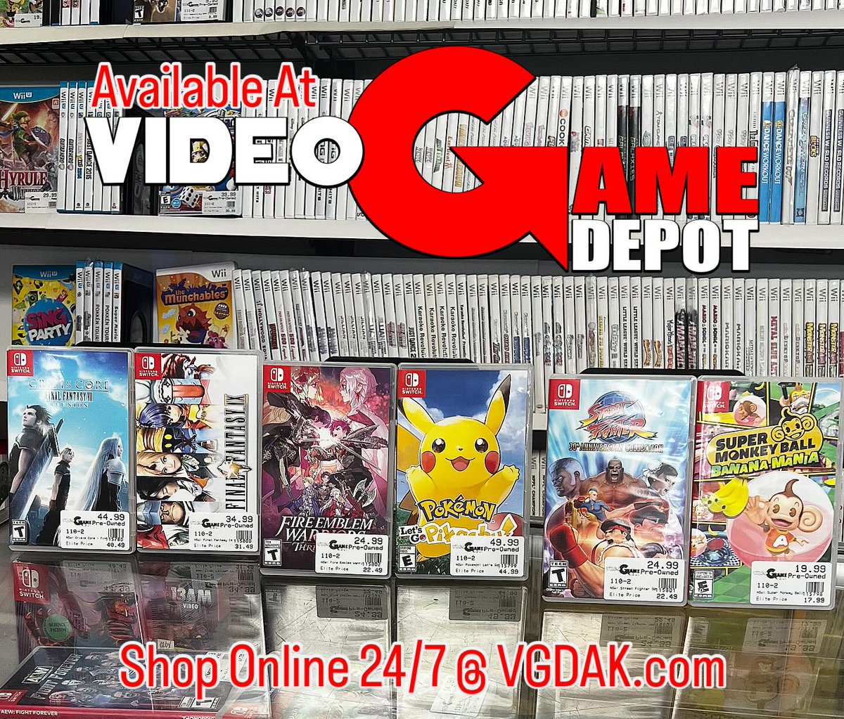 VGDAk's tweet image. Let’s go! These #NintendoSwitch games are available now!
👾
Shop Online 24/7 at VGDAK.com
🕹️
Game On!
#VideoGameDepot
@Pokemon @NintendoAmerica @SquareEnix @SEGA @CapcomUSA_