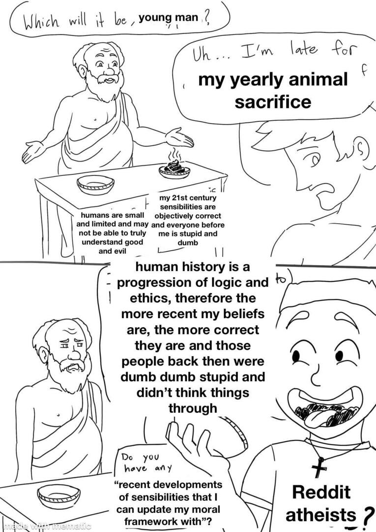 TotalPhilo's tweet image. um, sweaty, your morality is so last millennium