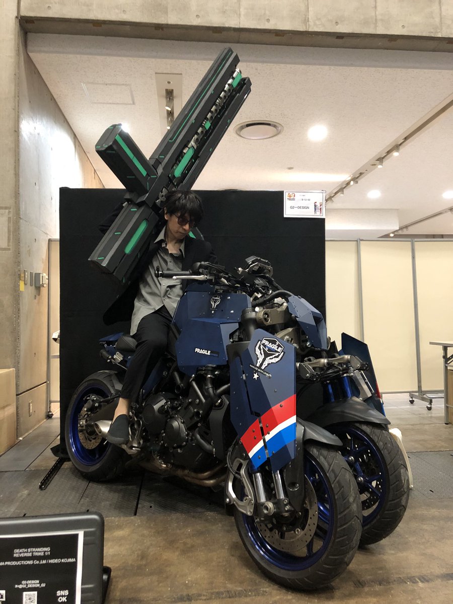 ferio2's tweet image. G2-DESIGNさんのバイクに跨らせていただきました。
デスストのコスでなくて申し訳ないのですが、格好良くてワクワクしましたね。