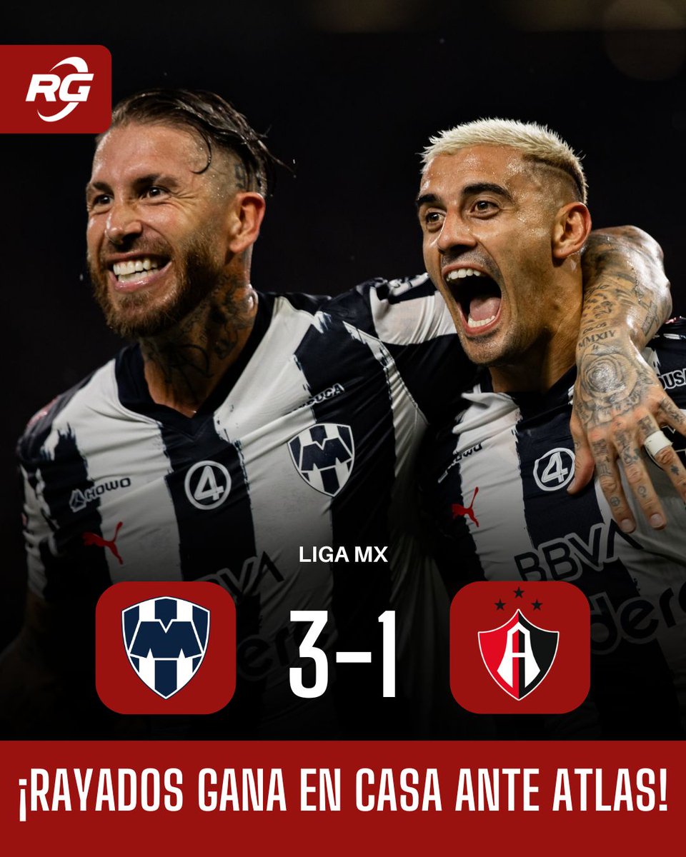 rg690's tweet image. ¡RAYADOS LE DA LA VUELTA (3-1) AL ATLAS! 🤠🔥
Con triplete de Berterame, Rayados le gana en casa al Atlas.
#Rayados #LigaMX