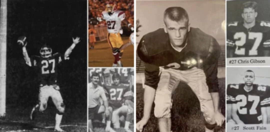 27 days till kickoff for the Toppers
Goebel, Scott, Council, H. Gibson,
C. Gibson and Fain.
Go Toppers!