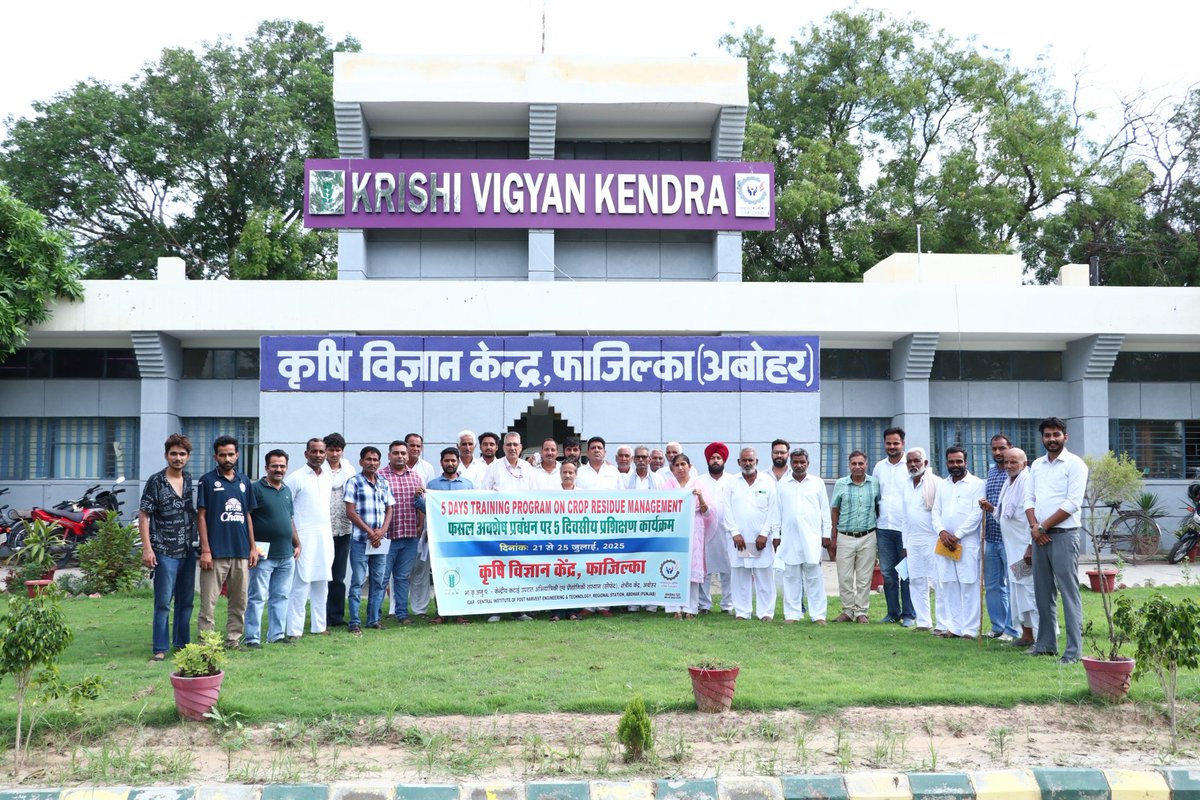 ICAR- KVK FAZILKA (@kvkfazilka) on Twitter photo Successfully completed a 5 day training program on CRM. 25 farmers were given training of different advanced CRM technologies to be adopted for sustainable future. <a href="/AgriGoI/">Agriculture INDIA</a> <a href="/icarindia/">Indian Council of Agricultural Research.</a> <a href="/atari1icar/">ICAR-ATARI, Ludhiana</a> <a href="/icarciphet/">ICAR-CIPHET</a> Successfully completed a 5 day training program on CRM. 25 farmers were given training of different advanced CRM technologies to be adopted for sustainable future. <a href="/AgriGoI/">Agriculture INDIA</a> <a href="/icarindia/">Indian Council of Agricultural Research.</a> <a href="/atari1icar/">ICAR-ATARI, Ludhiana</a> <a href="/icarciphet/">ICAR-CIPHET</a>
