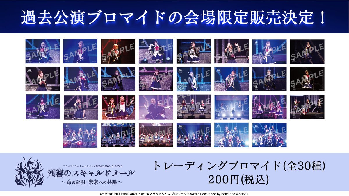 アサルトリリィ ブロマイド 全種類セット アサルトリリィ Summer LIVE voller Blüte ビッグブロマイド
