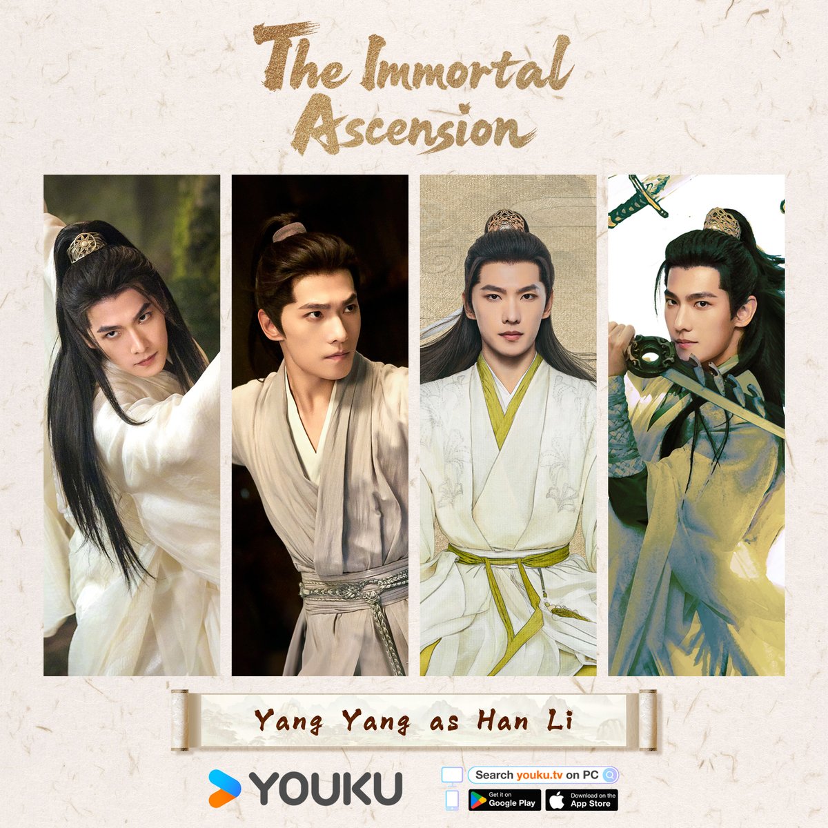 YoukuOfficial's tweet image. #TheImmortalAscension Han Li #YangYang is on the path to immortality. Cultivators, let’s go! #TheImmortalAscensionONAIR #YangYangAsHanLi
#凡人修仙传 #杨洋
#YOUKU #优酷