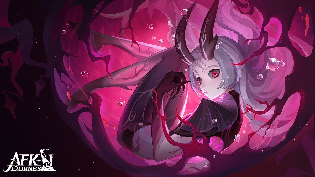 AFK_Journey's tweet image. Saida emerges from the shadows, a survivor bound by instinct and power.
Let the Vampiric Vine's haunting beauty and deadly grace surround you. #AFKJourney