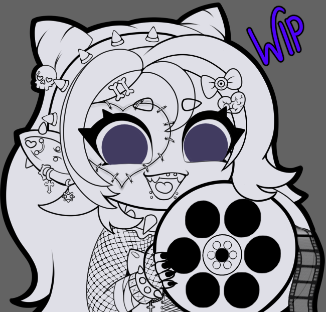 SynModeus's tweet image. Wip for @Gloomira
This lineart has been so fun to work on can't want to get into the details!!!