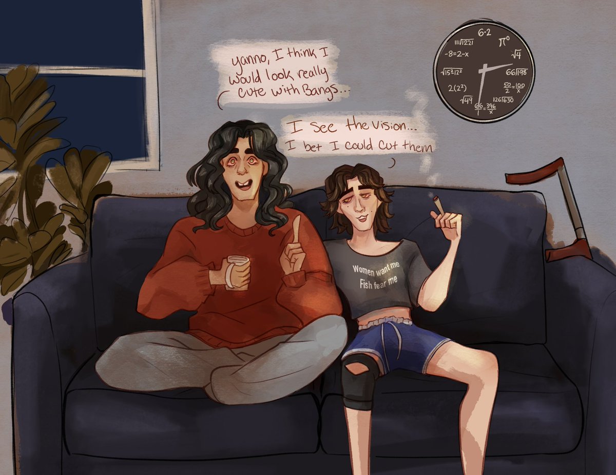 milliyawn's tweet image. late night crisis bangs (gone wrong?!)
#Yurijayvikweek #arcane
