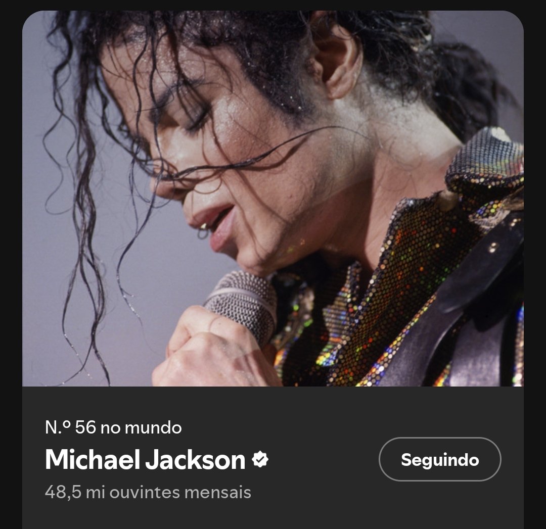 MJchartsBR's tweet image. 📊Atualização ouvintes mensais do Michael Jackson no Spotify - 25.07.25
#56 • 48,510,870 (+108,870)
#MichaelJackson