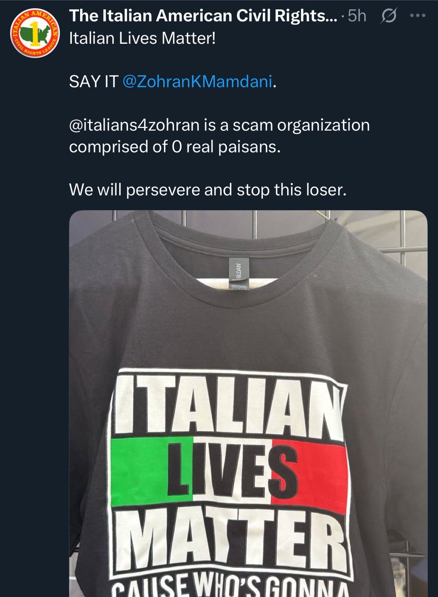 teachbk's tweet image. stop it. new yorkers won’t fall for this and you won’t win this election on racism & xenophobia
also the plural of paisans is paisani 😎